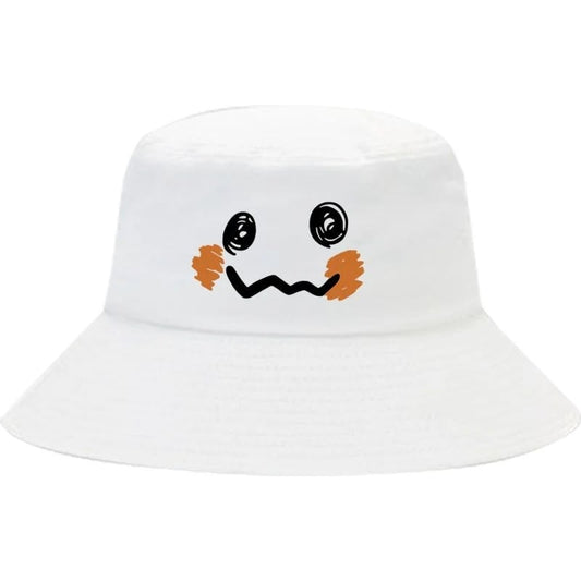 可愛い 顔プリント バケットハットF-7046