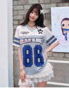 通気性抜群 スポーツ 冷感快適 体型カバー Vネック Tシャツ F-13499