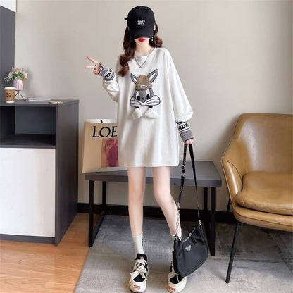 【秋の初めの割引！！】美人度アップ   ウサギちゃん 長袖Tシャツ ＜F-4007＞