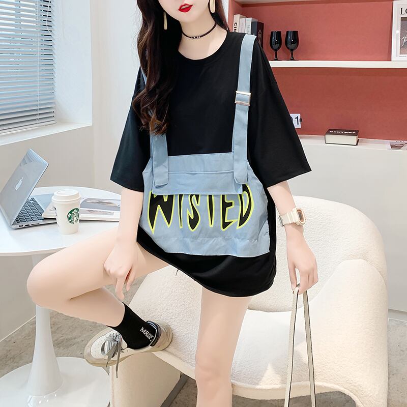 絶対欲しい カジュアル 上質 レイヤード風 全3色 半袖Tシャツ カットソー ＜F-8668＞