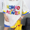 個性的なデザイン アバンギャルド 好感度満載 プリント 半袖Tシャツ カットソー＜F-8237＞