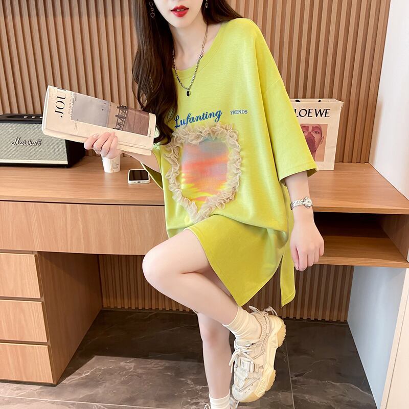絶対欲しい プリント ロゴ ゆったり 3色半袖Tシャツ＜F-8315＞