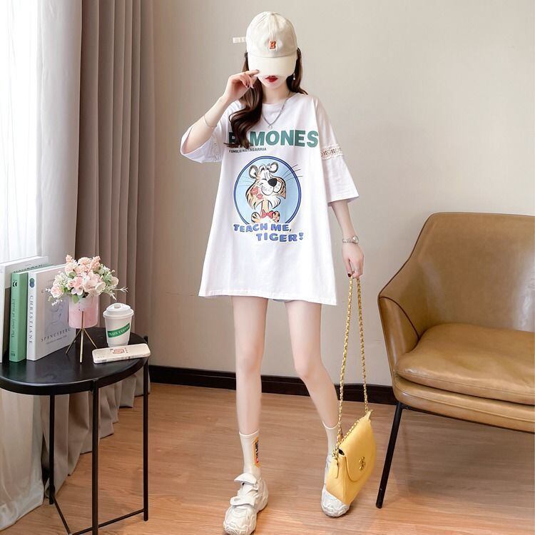 新商品 プリント ファッション ゆったり 全4色 半袖 Tシャツ＜F-11493＞
