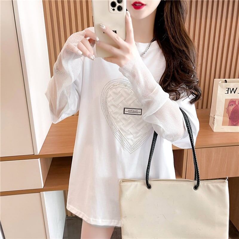 個性的なデザイン   日焼け対策 Tシャツ カットソー＜F-3003＞