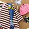 売れ筋 上質 ボーダー ゆったり Tシャツ F-13440