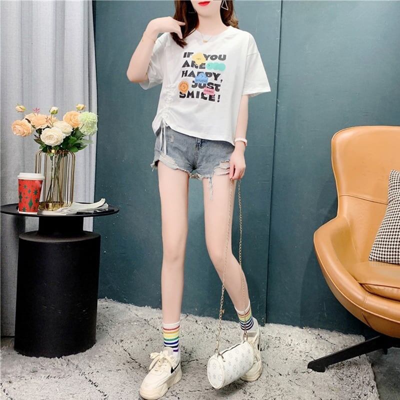 個性的なデザイン   一目惚れ Tシャツ カットソー＜F-3671＞