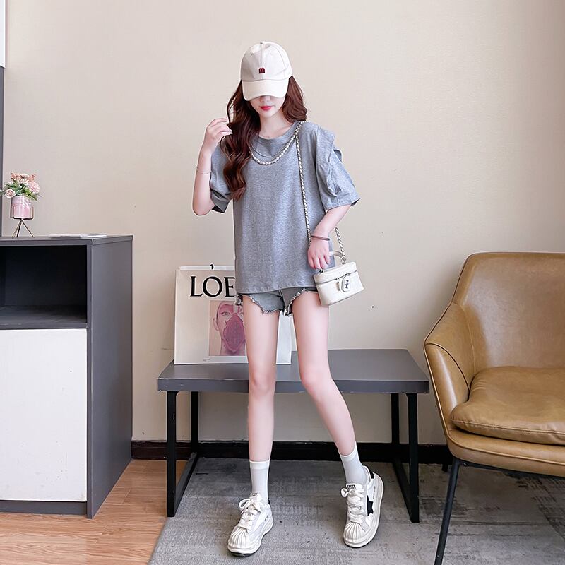 売り切れ必至 簡潔 個性派 ファッション 全3色 半袖Tシャツ<F-8514>