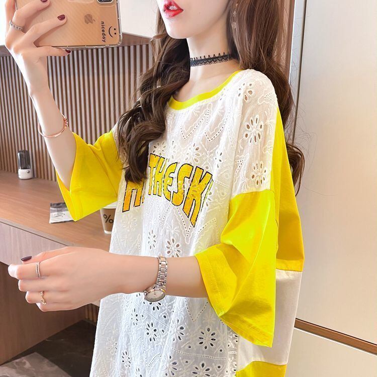 気質満点 ラウンドネック キュート 半袖Tシャツ ＜F-8647＞