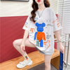 【個性派】 プリント カジュアル ビッグロゴ ゆったりトップス 半袖Tシャツ 全2色＜F-4940＞