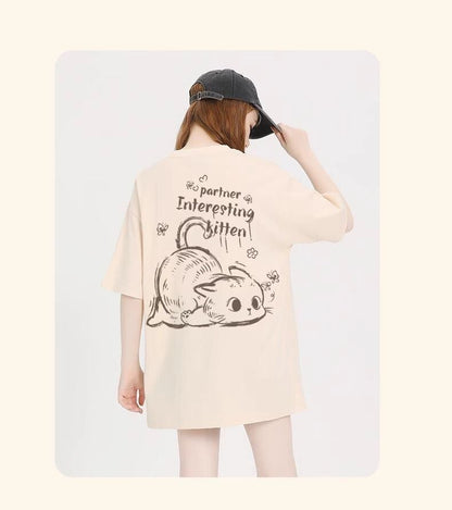 おすすめ 感満々 柔らかくて優しい印象 タイルアップ プリント 4色選択 半袖Tシャツ＜F-9317＞