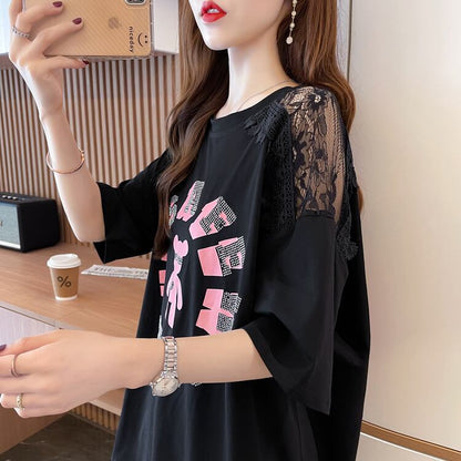 【半額！期間限定！！】美人度アップ スウィート ファッション 半袖シャツ<F-6632>