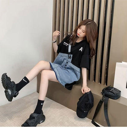 個性的なデザイン 2色選択可 一目惚れ レイヤード風 Tシャツ カットソー＜F-8286＞