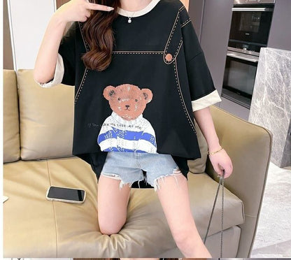 定番シンプル 好感度UP 海外トレンド カジュアル 全3色 半袖 Tシャツ ＜F-11490＞