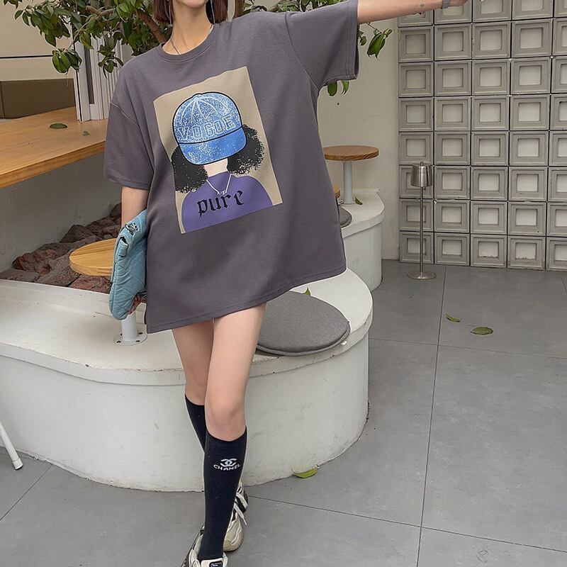 話題沸騰中 都市ファッショ 流行新作 オシャレ デザイン プリント全6色 半袖TシャツF-9108