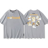 大人可愛い アバンギャルド カジュアル プリント 全6色 半袖 Tシャツ <F-11647>