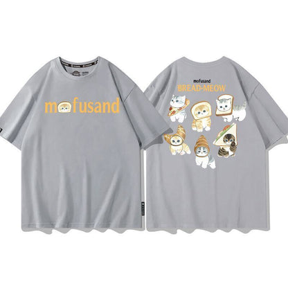 大人可愛い アバンギャルド カジュアル プリント 全6色 半袖 Tシャツ <F-11647>
