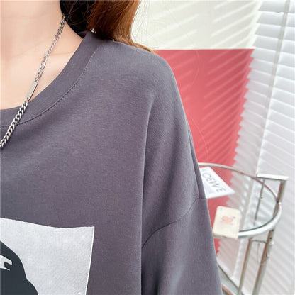 ルーズ   オシャレ感たっぷり カットソー ワンピース＜F-3545＞
