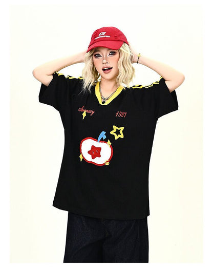 売り切れ必至 早い者勝ち 絶対流行 カジュアル 2色選択 Tシャツ<F-11545>