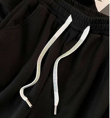 新商品 ホットダイヤモンド 絶対欲しい 切り替え 半袖 Tシャツ ショートパンツ セットアップF-8864