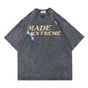 ストリートトレンドのレターファンプリント半袖Tシャツ<F-2906>