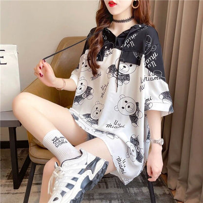 絶対欲しい   個性的なデザイン 半袖Tシャツ カットソー＜F-8054＞