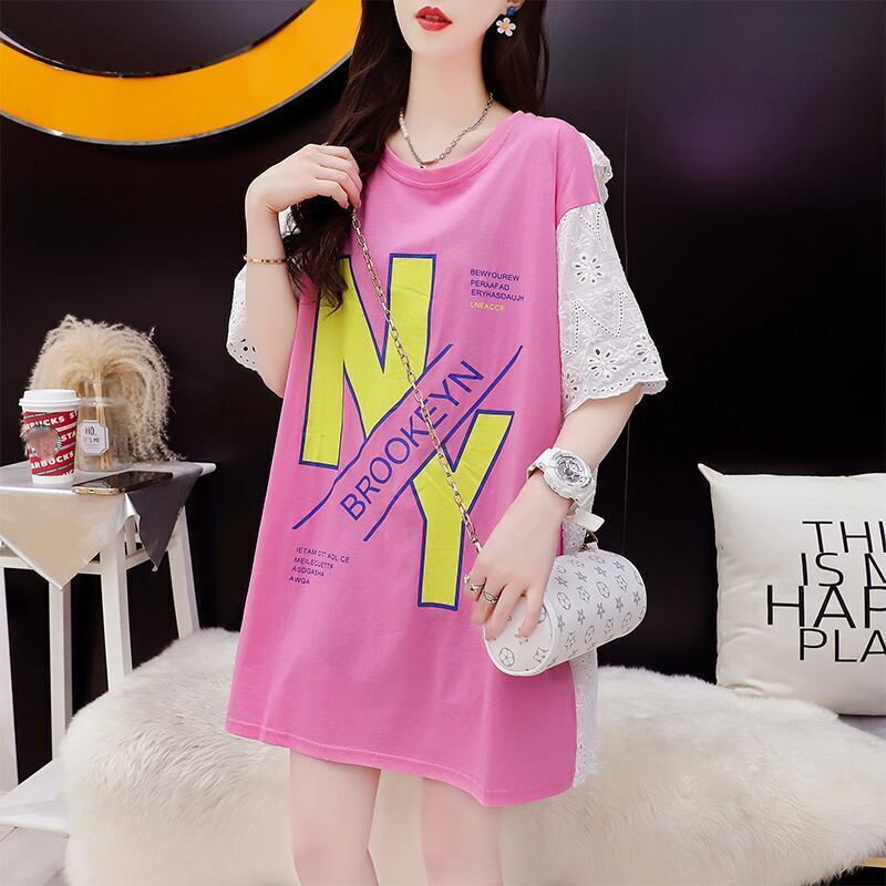 デザイン感   合わせやすい Tシャツ カットソー＜F-3095＞
