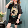 デザイン感   チャーミング Tシャツ カットソー＜F-3199＞