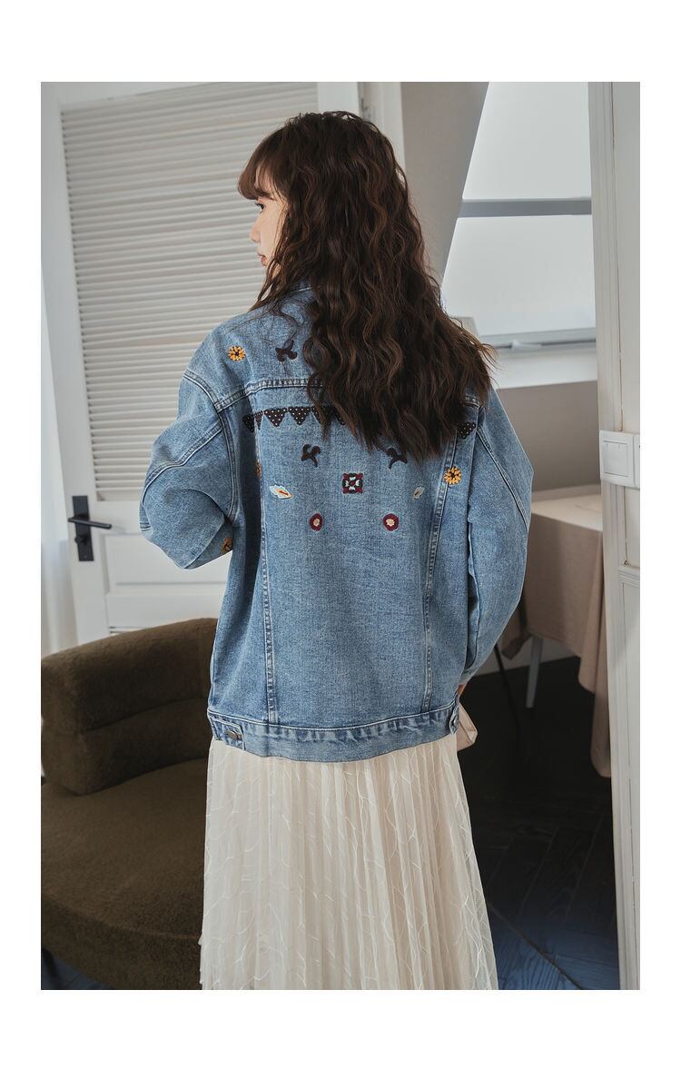 超人気   ファッション デニムジャケット<F-6543>