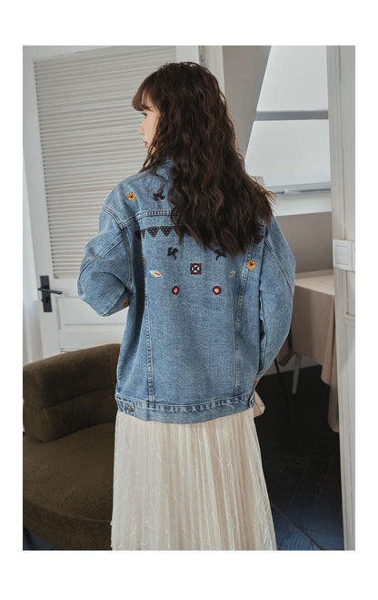 超人気   ファッション デニムジャケット<F-6543>