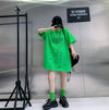 売り切れ必至 ゆったり ファッション感満々 ロング丈 3色半袖Tシャツ＜F-9086＞