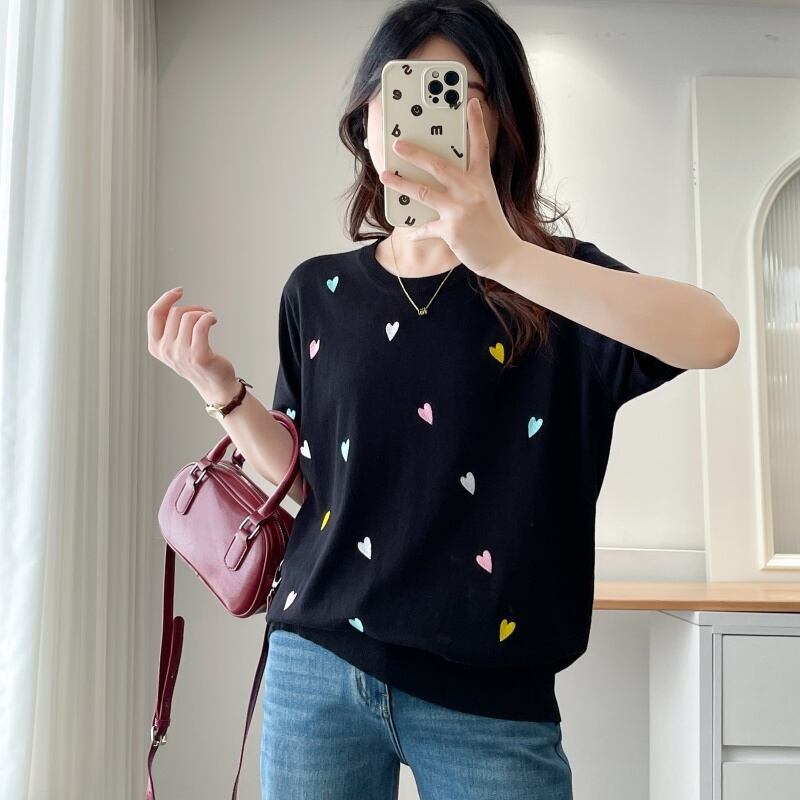 大活躍 好感度UP 海外トレンド カジュアル 全3色 半袖 Tシャツ ＜F-12038＞