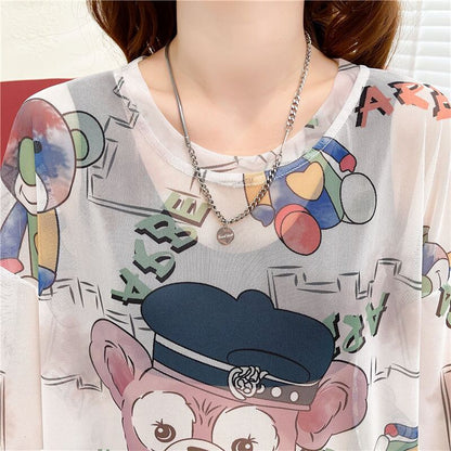 女子マスト 半袖 ラウンドネック ワンピース Tシャツ＜F-8635＞