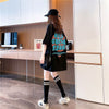 組み合わせやすい アルファベット 数字ロゴ プリントTシャツ ゆったり半袖＜F-6527＞