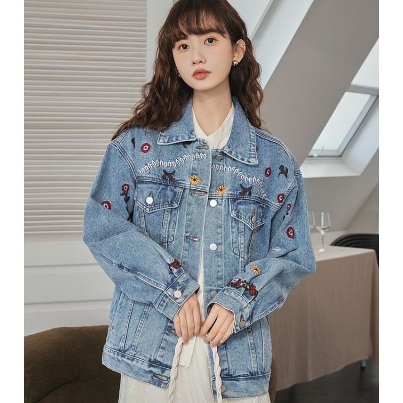 超人気   ファッション デニムジャケット<F-6543>