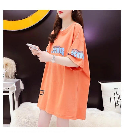 質感のいい   熊柄 オーバーサイズ Tシャツ ＜F-2878＞
