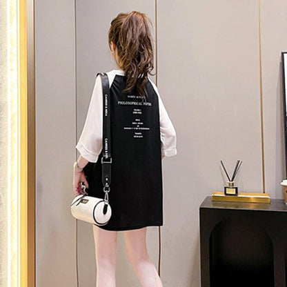 好感度満載 切り替え 美感いっぱい プリント Tシャツ カットソー＜F-3479＞