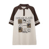 早い者勝ち   POLOネック ロング ラグランTシャツ ゆったりワンピース＜F-4027＞