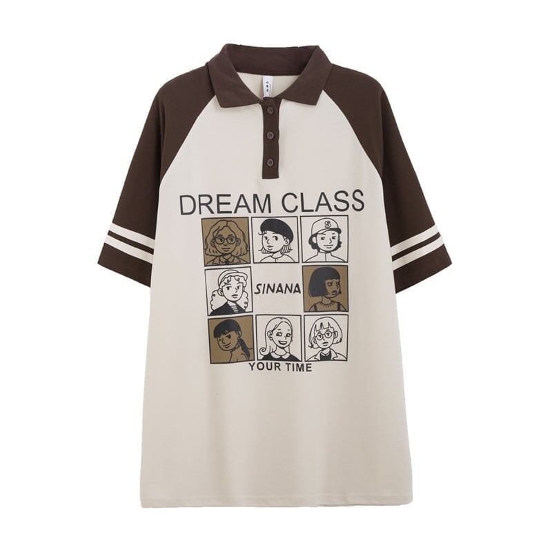 早い者勝ち   POLOネック ロング ラグランTシャツ ゆったりワンピース＜F-4027＞