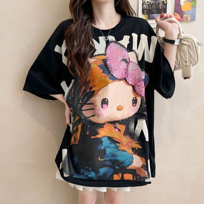 大人可愛い 好感度UP 海外トレンド カジュアル 全3色 半袖 Tシャツ ＜F-11121＞
