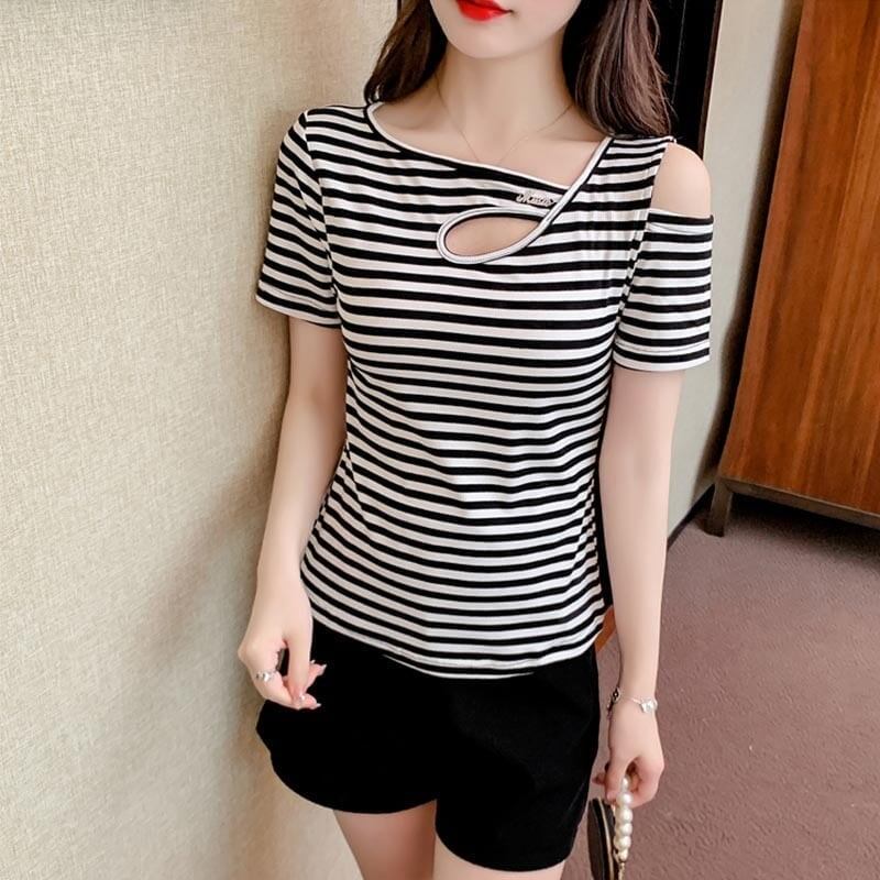 カジュアル   オシャレ度満点 Tシャツ カットソー＜F-3565＞