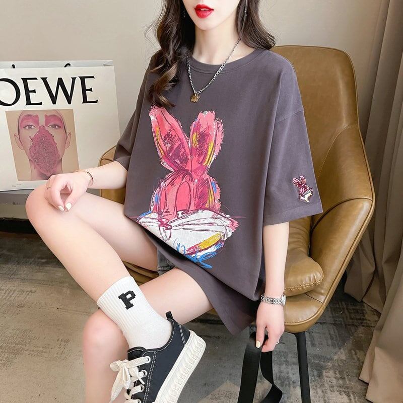 超人気 着心地抜群 オシャレ度満点 プリント全4色 Tシャツ カットソー＜F-8636＞
