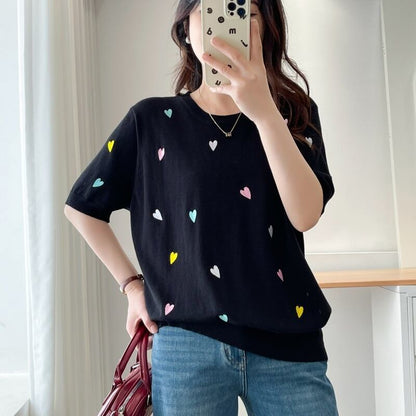 大活躍 好感度UP 海外トレンド カジュアル 全3色 半袖 Tシャツ ＜F-12038＞