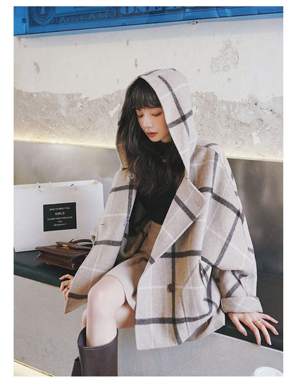 存在感抜群 エレガント トレンドアイテム チェック柄 気質アップ 切り替え トップスF-9691