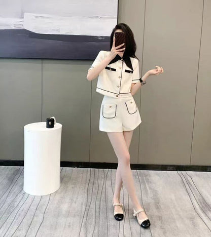 美人度アップ エレガント 絶対流行 上質 半袖Ｔシャツⅹパンツセット<F-6609>