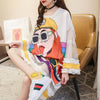 【ランキング上位】プリント   お洒落 ロングTシャツワンピース ＜F-887＞
