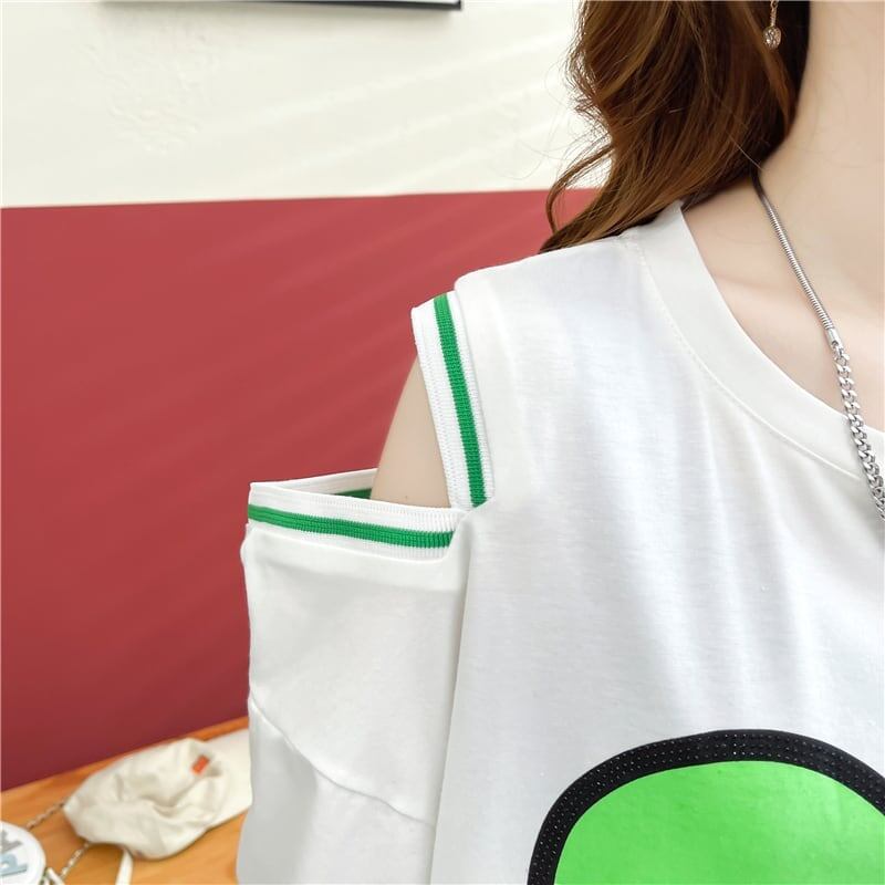 スタイリッシュ   一目惚れ Tシャツ カットソー＜F-3521＞