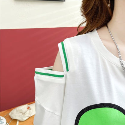 スタイリッシュ   一目惚れ Tシャツ カットソー＜F-3521＞
