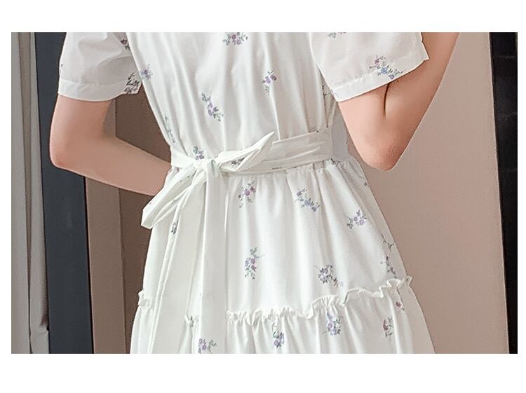 美人度アップ エレガント 着回し力抜群 花柄 ワンピースF-8818