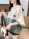 高級感 帽子付き 半袖 Tシャツ スウェット ＜F-8640＞