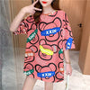 オシャレ度満点 プリント カジュアル Tシャツ カットソー＜F-3344＞